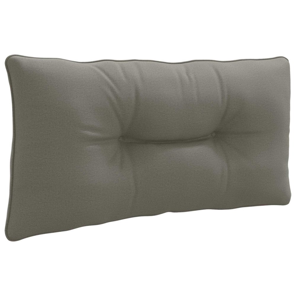 vidaXL Ryggkudde PUTTEN 100% Polyester Grå 70 x 40 x 10 cm