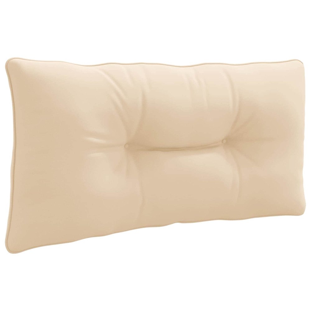 vidaXL Ryggkudde PUTTEN 100% Polyester Gräddvit 70 x 40 x 10 cm