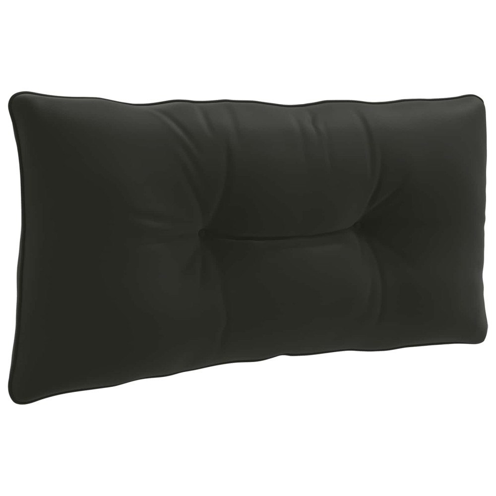 vidaXL Ryggkudde PUTTEN 100% Polyester Svart 70 x 40 x 10 cm