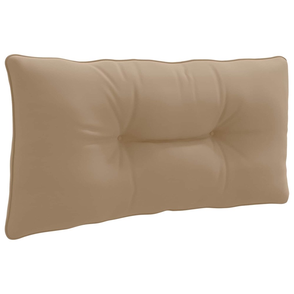 vidaXL Ryggkudde PUTTEN 100% Polyester Taupe 70 x 40 x 10 cm