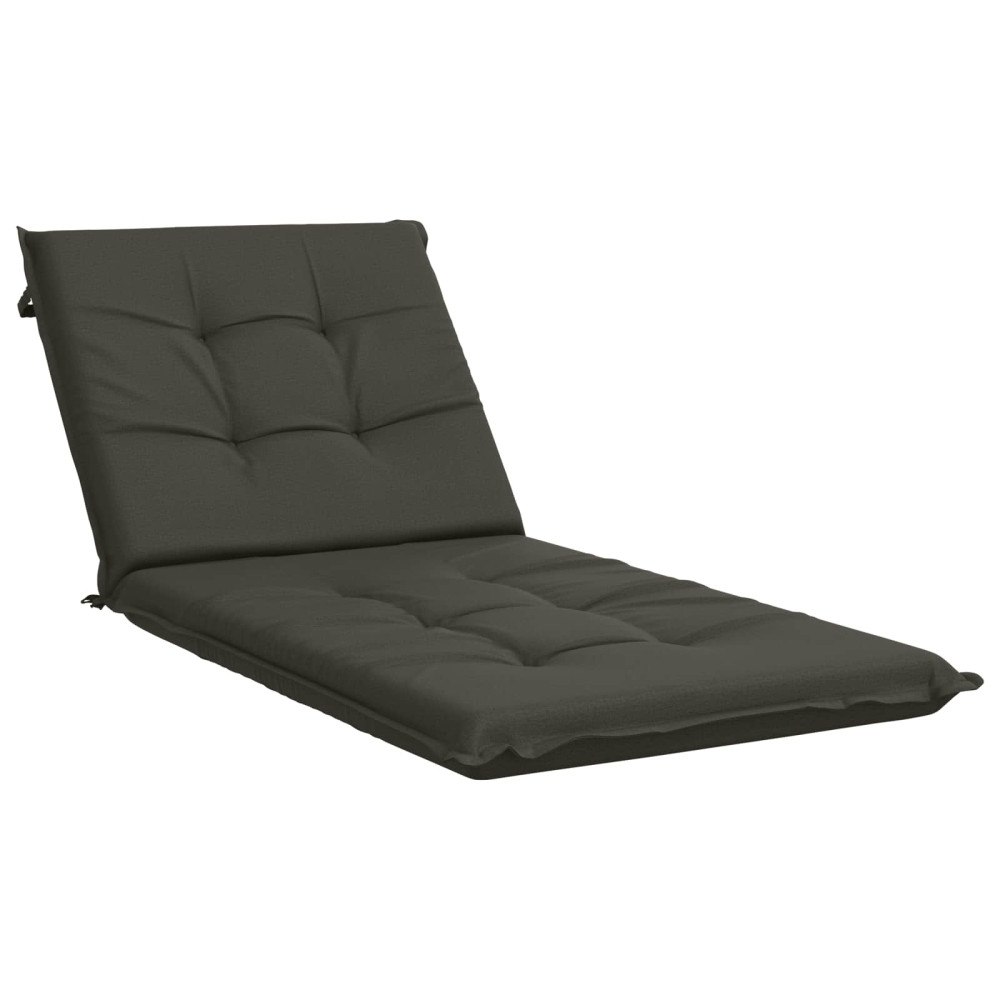 vidaXL Solstol Kudde GEMERT 100% Polyester Antracit 190 x 80 x 9 cm