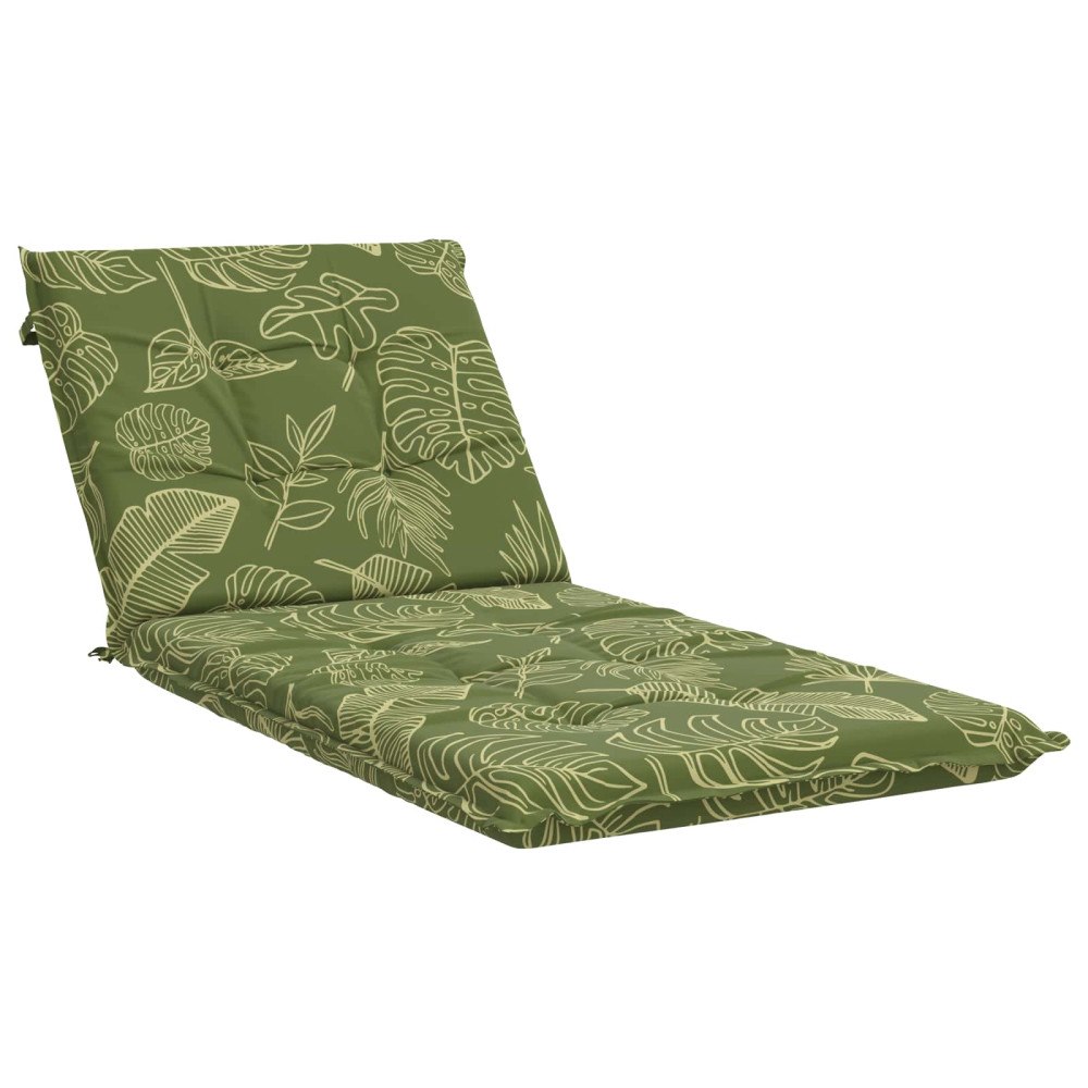 vidaXL Solstol Kudde GEMERT 100% Polyester Bladdesign 190 x 80 x 9 cm