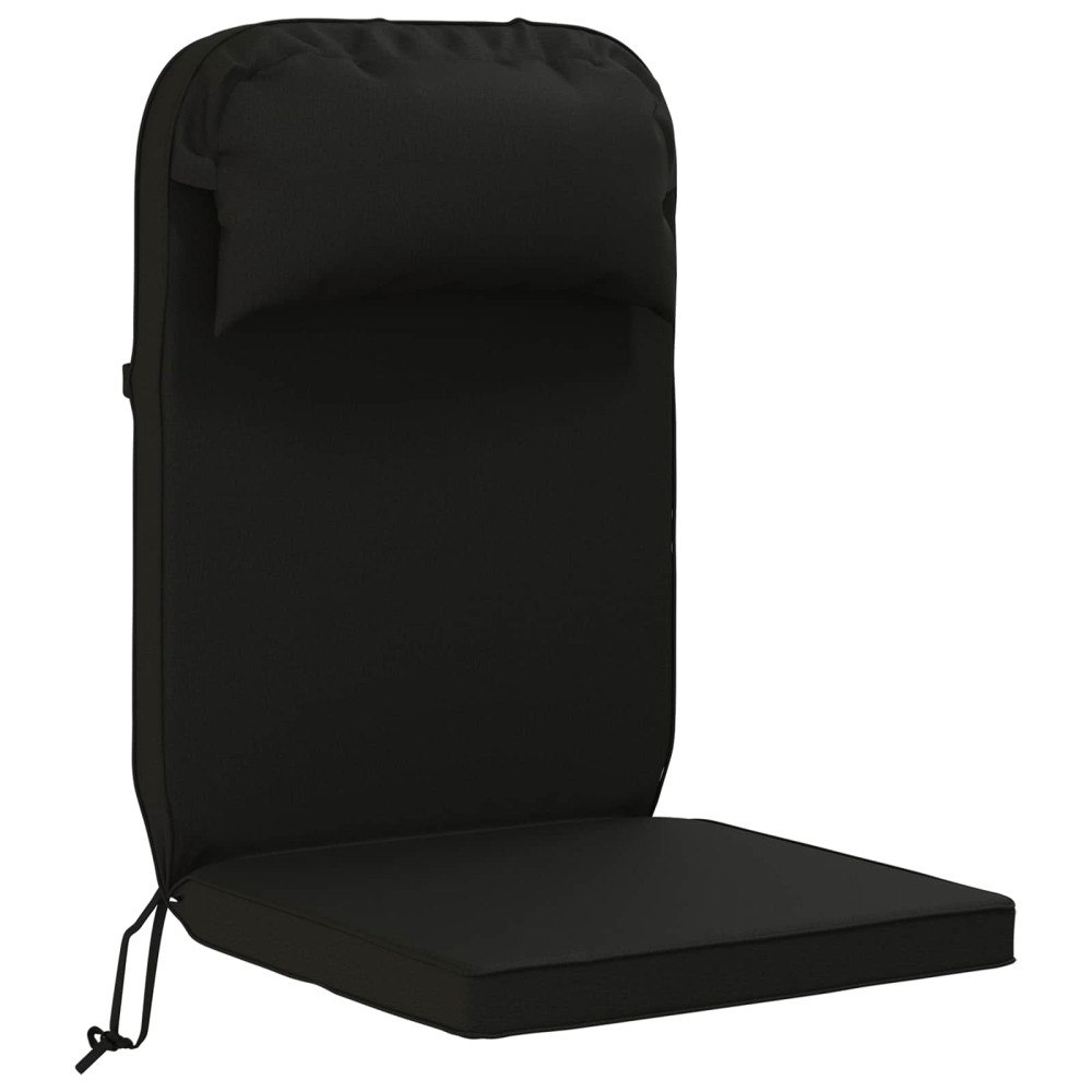 vidaXL Solsängkudde 100% Polyester Svart 55 x 124 x 5 cm
