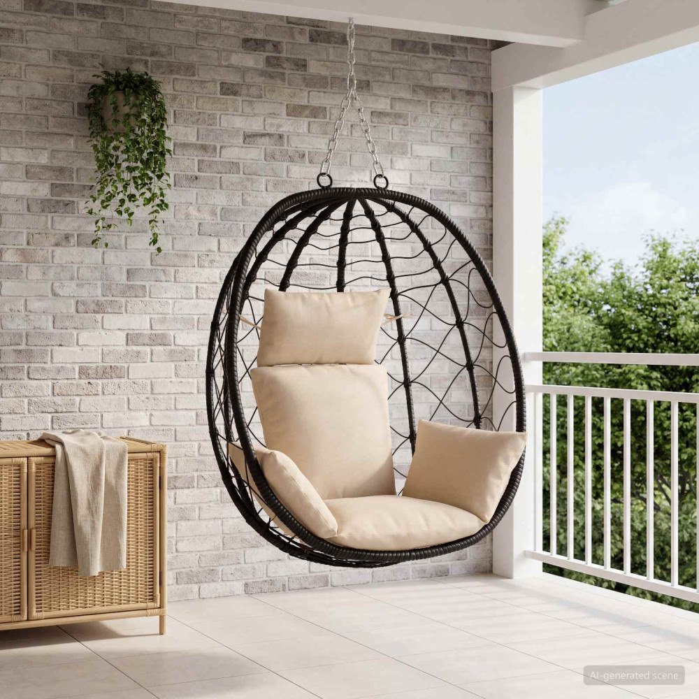 vidaXL Adirondack Kudde PUTTEN 100% Polyester Gräddvit