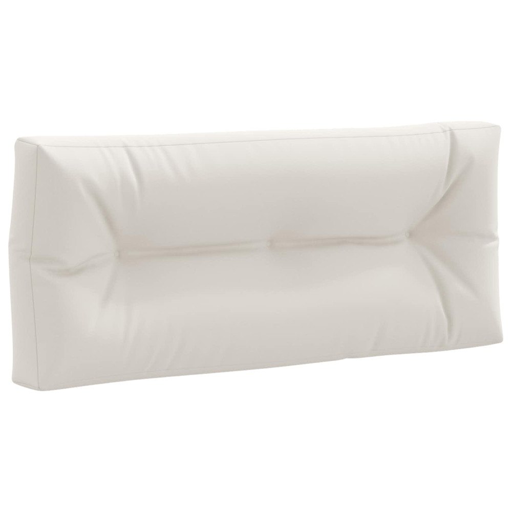 vidaXL Pallryggkudde VIANEN 100% Polyester Vit 120 x 60 x 12 cm