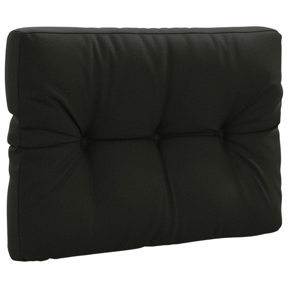 vidaXL Pallryggkudde VIANEN 100% Polyester Svart 70 x 40 x 12 cm
