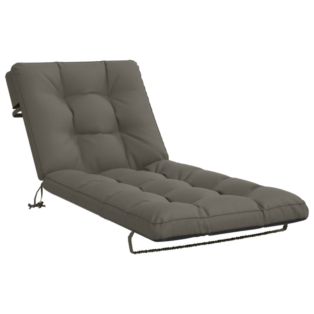 vidaXL Solstol Kudde VIANEN 100% Polyester Grå 200 x 70 x 8 cm