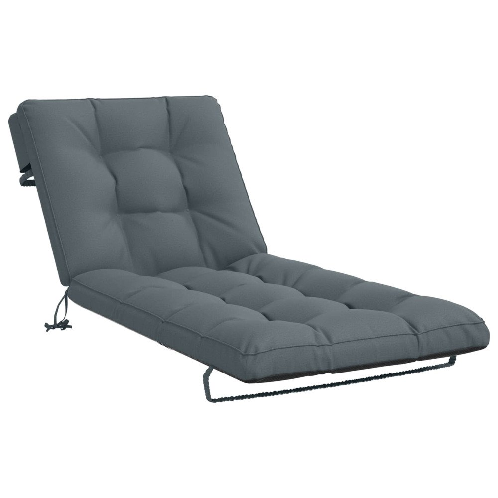 vidaXL Solstol Kudde VIANEN 100% Polyester Blå 200 x 80 x 8 cm