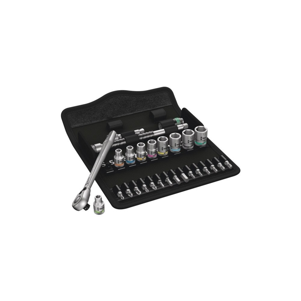 Wera Wera 8100 SA 8, Hylsnyckeluppsättning, 28 styck, Svart, Krom...
