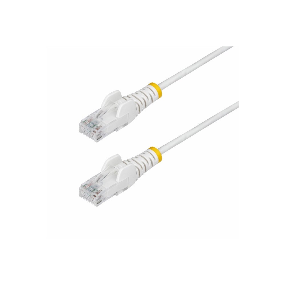 StarTech.com StarTech.com 15m White Slim CAT6 Ethernet Cable, Snagless, 28AWG, LSZH - patch-kabel - 15 m - vit