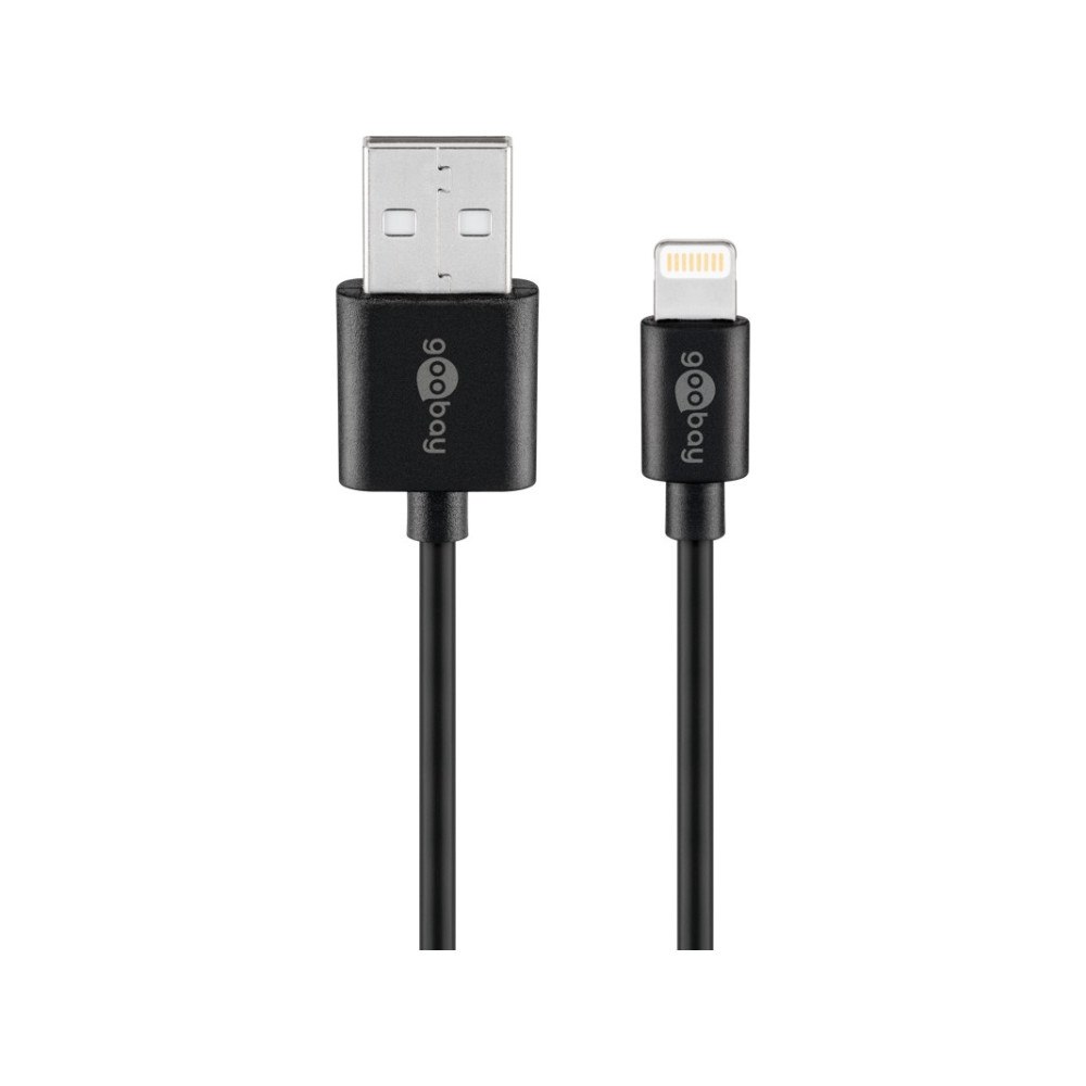 Goobay Lightning USB charging and sync cable, 1 m, black