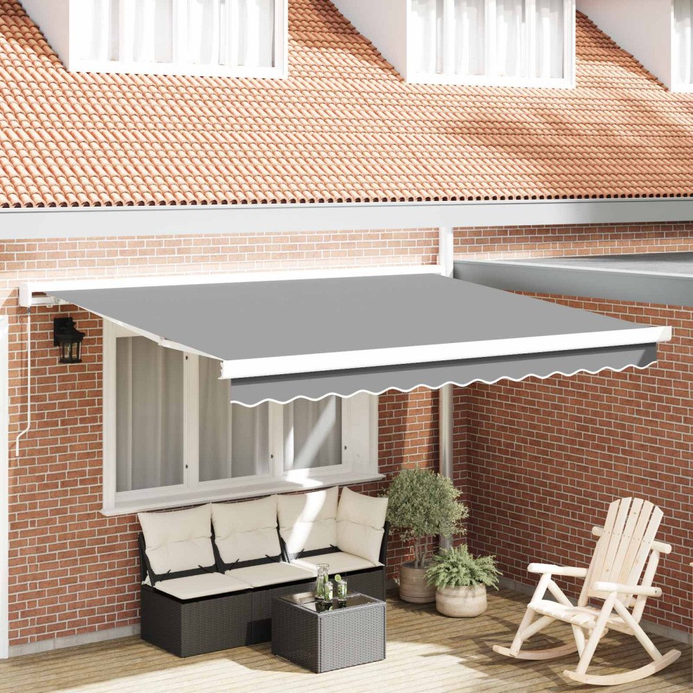 vidaXL Markisram Vit 300 x 250 cm Aluminium