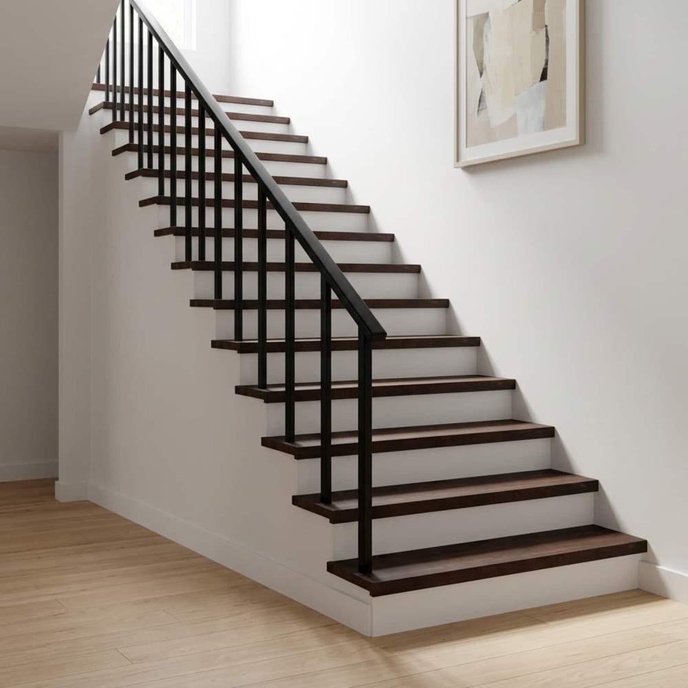 vidaXL Trapstegsmattor 2 st 120 x 30 x 2 cm Mörkbrun Massivt bokträ