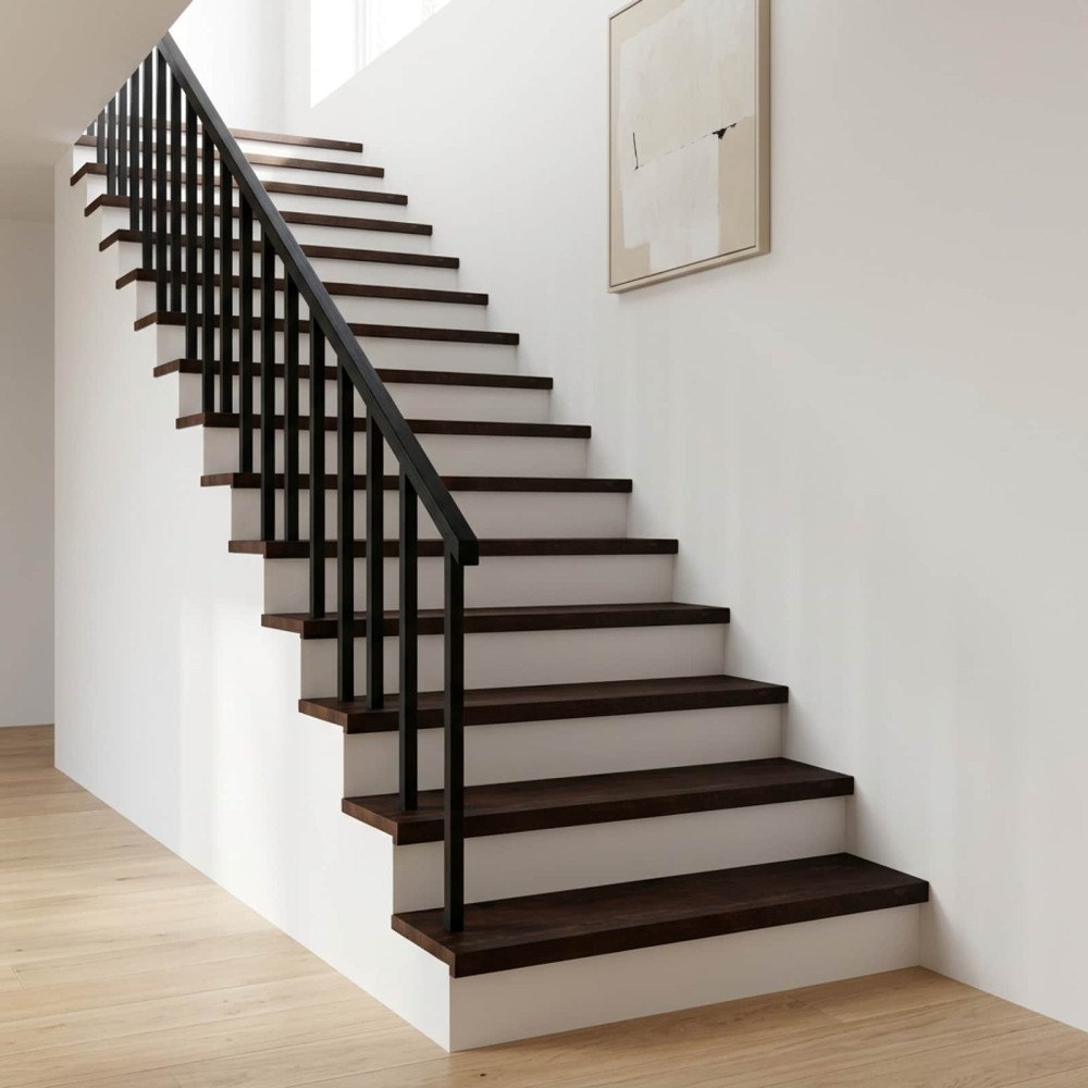 vidaXL Trapstegsmattor 4 st 120 x 25 x 2 cm Mörkbrun Massivt bokträ
