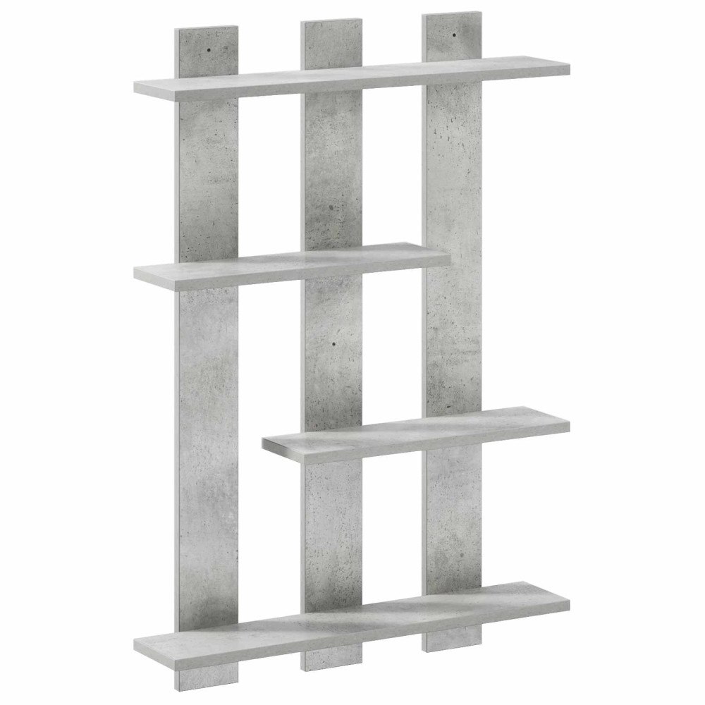 vidaXL Vägg hylla Betonggrå 61 x 13,5 x 88 cm Konstruerat trä