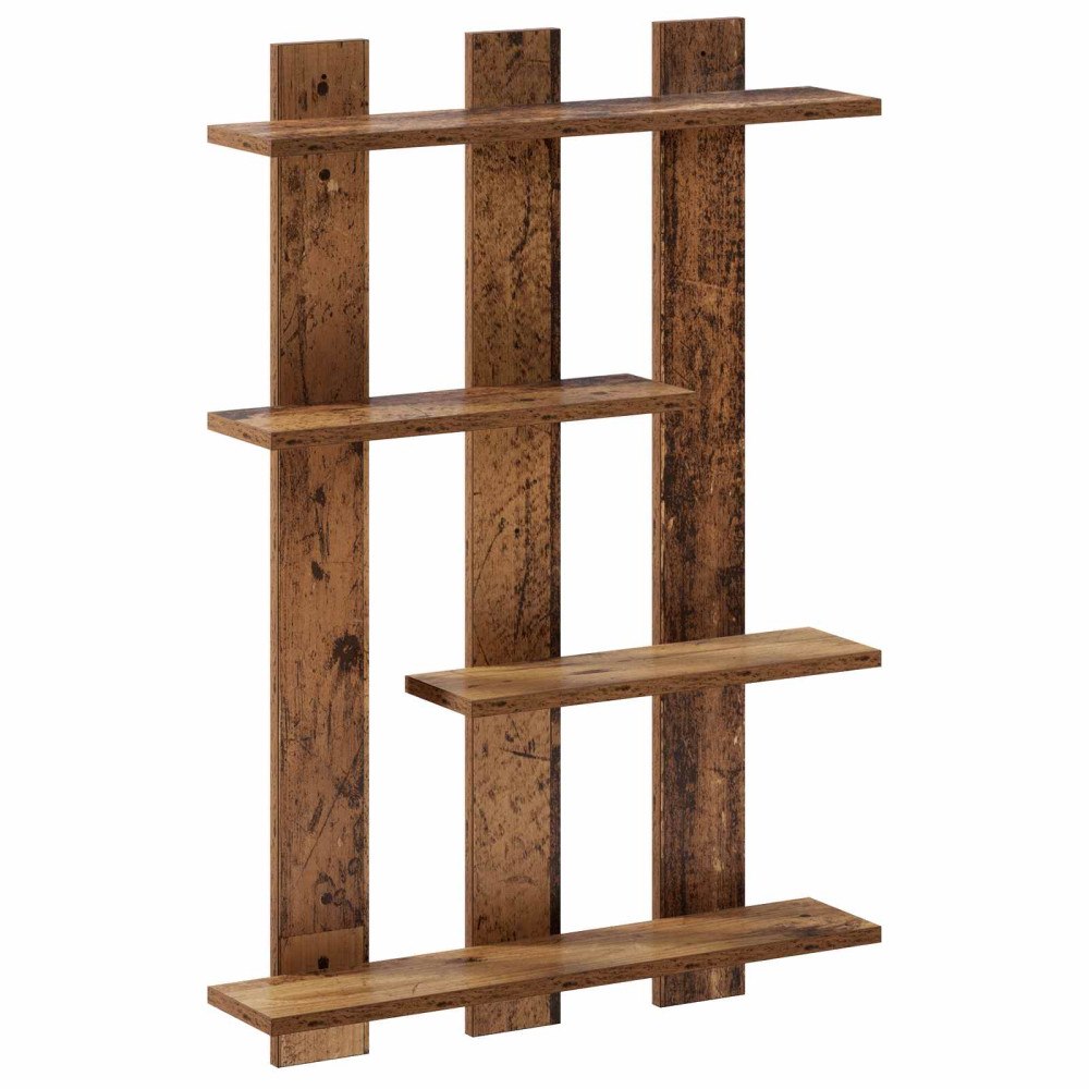 vidaXL Vägg hylla Gammalt trä 61 x 13,5 x 88 cm Konstruerat trä