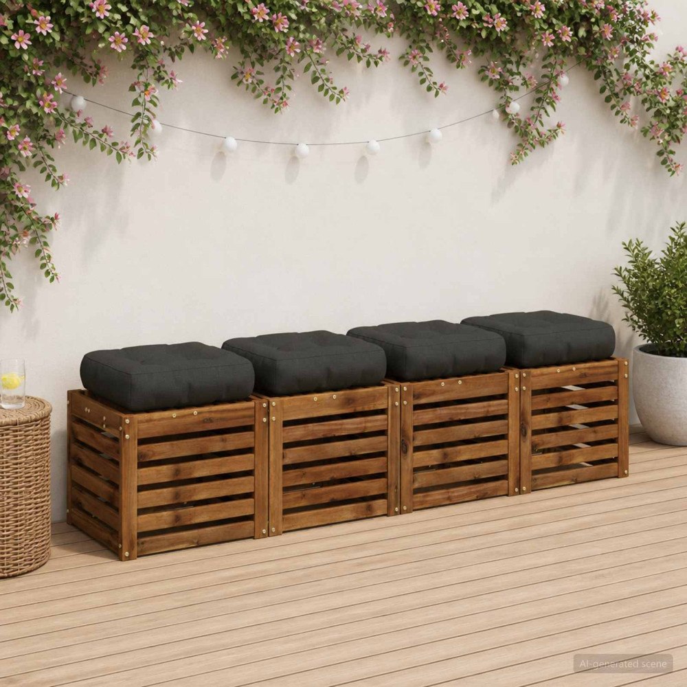 vidaXL 4-delade Sittdynor VIANEN 4 st 100% Polyester Antracit
