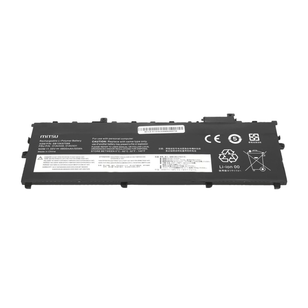 MITSU Bateria Mitsu Bateria 01AV430 do Lenovo ThinkPad X1 Carbon 5...