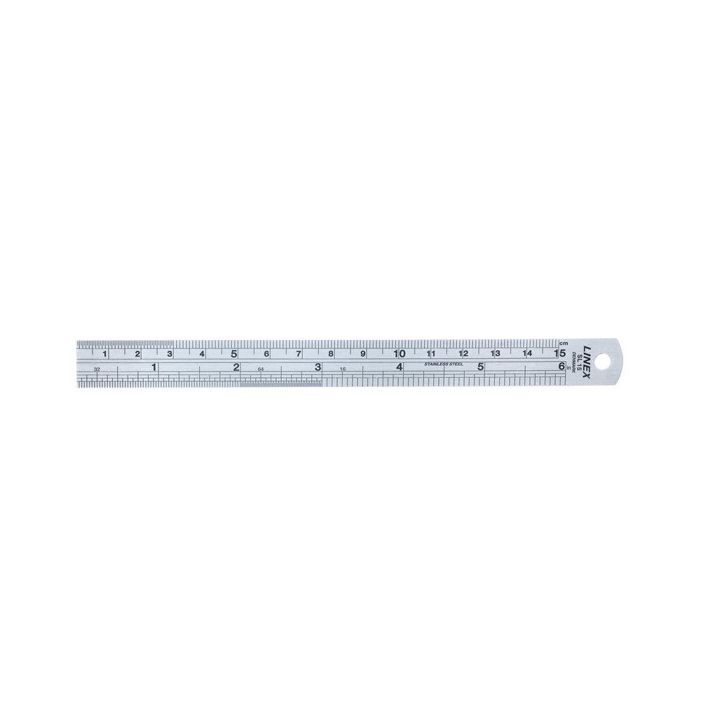 LINEX Linex SL 15, Skrivbordslinjal, Rostfritt stål, Grå, 150 mm,...