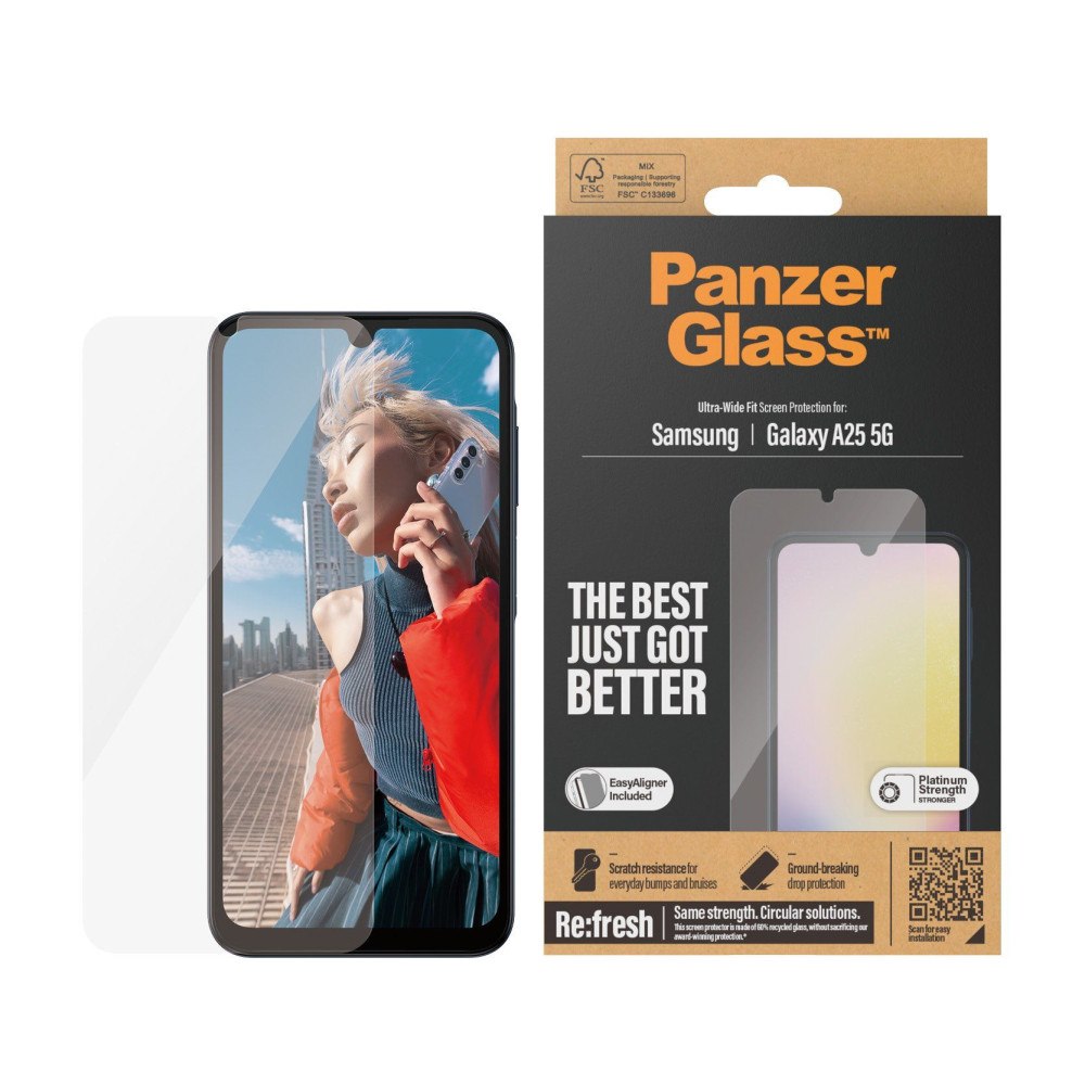 PanzerGlass PanzerGlass - skärmskydd för mobiltelefon - ultrabred passning med EasyAligner