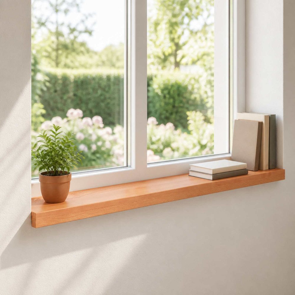 vidaXL Fönsterbrädor 2 st Lack 70 x 20 x 2 cm Massivt bokträ