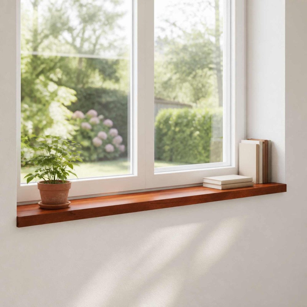 vidaXL Fönsterbrädor 2 st Brun 110 x 15 x 2 cm Massivt bokträ