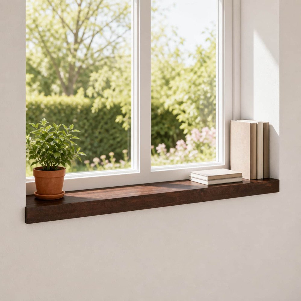 vidaXL Fönsterbrädor 2 st Mörkbrun 70 x 20 x 2 cm Massivt bokträ