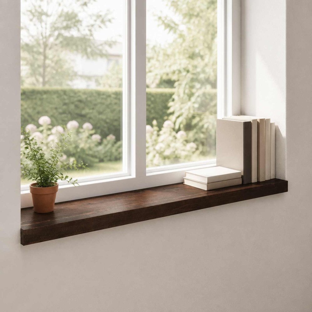 vidaXL Fönsterbrädor 2 st Mörkbrun 70 x 25 x 2 cm Massivt bokträ