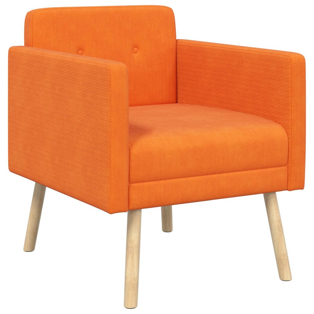 vidaXL Accentfåtölj Orange Manchestertyg