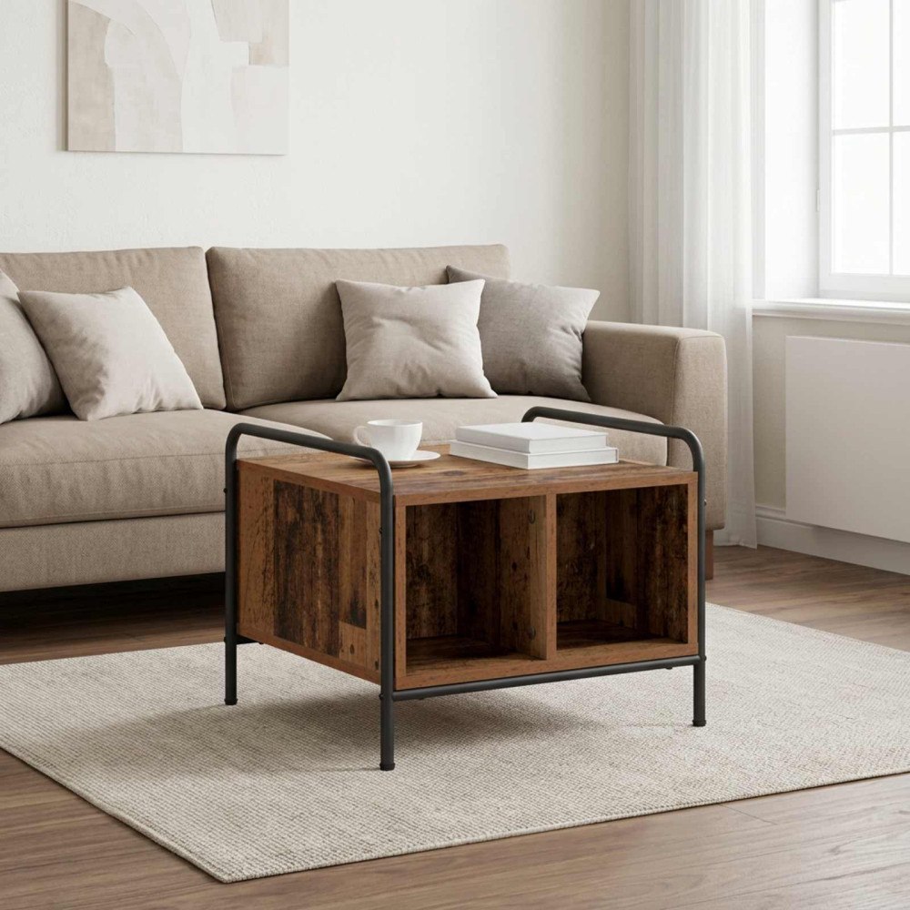vidaXL Kaffeebord Gammalt trä 50 x 49 x 41 cm Konstruerat trä