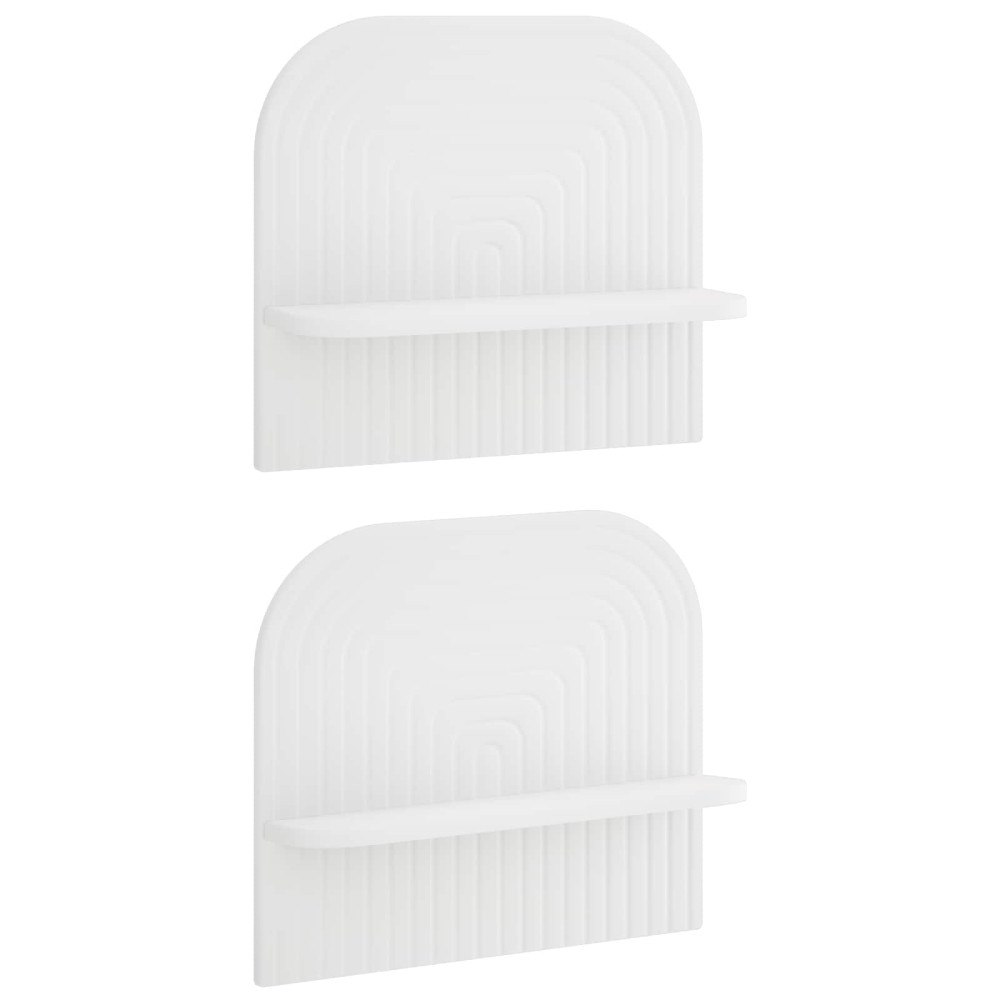 vidaXL Vägg hylla 2 st Vit 41 x 13,5 x 37,5 cm Konstruerat trä