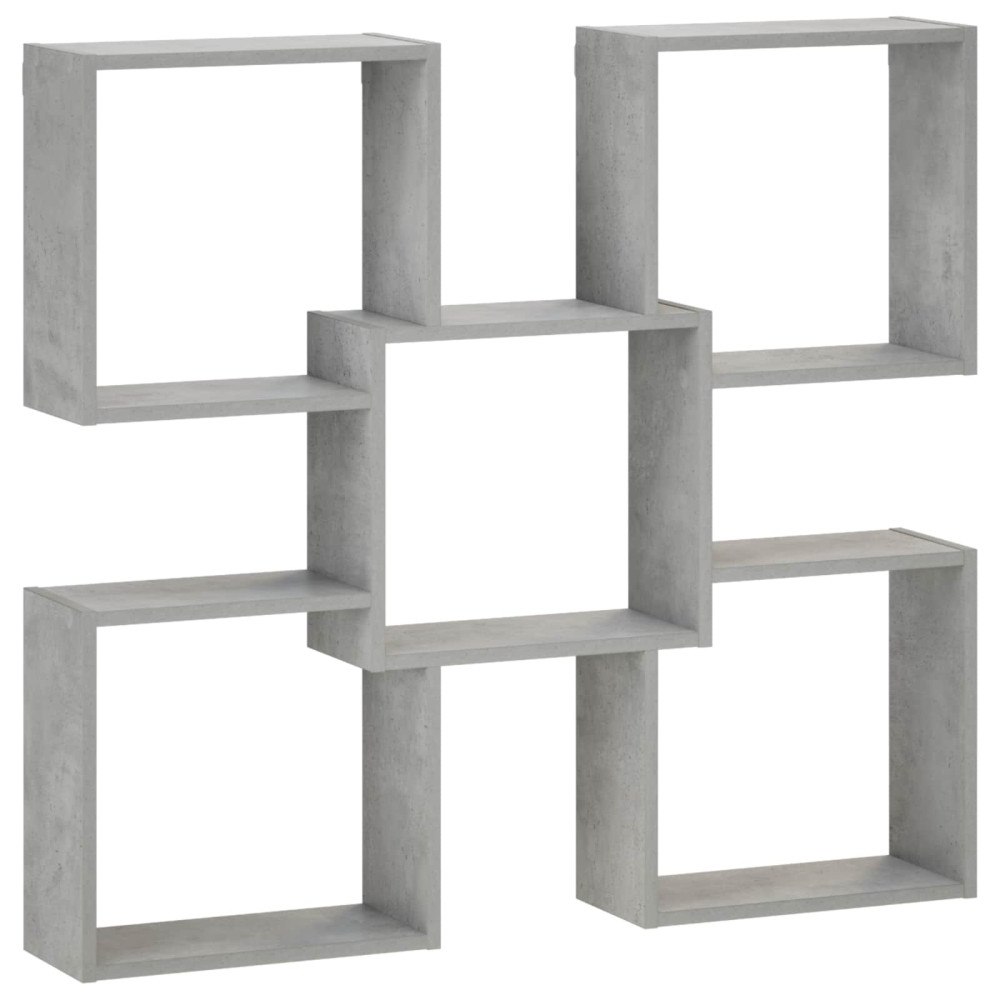 vidaXL Vägg hylla Betonggrå 99,5 x 17 x 91 cm Konstruerat trä