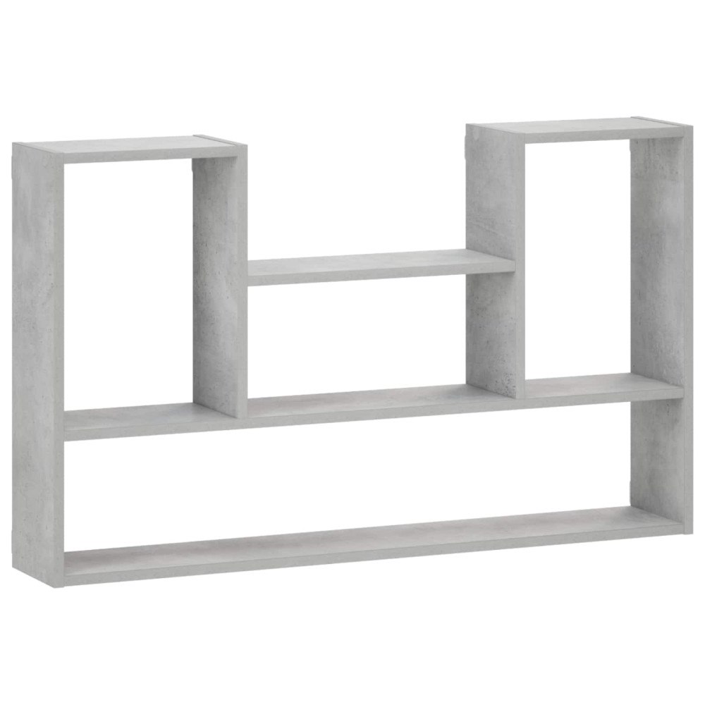vidaXL Vägghylla Betonggrå 100 x 17 x 60 cm Konstruerat trä