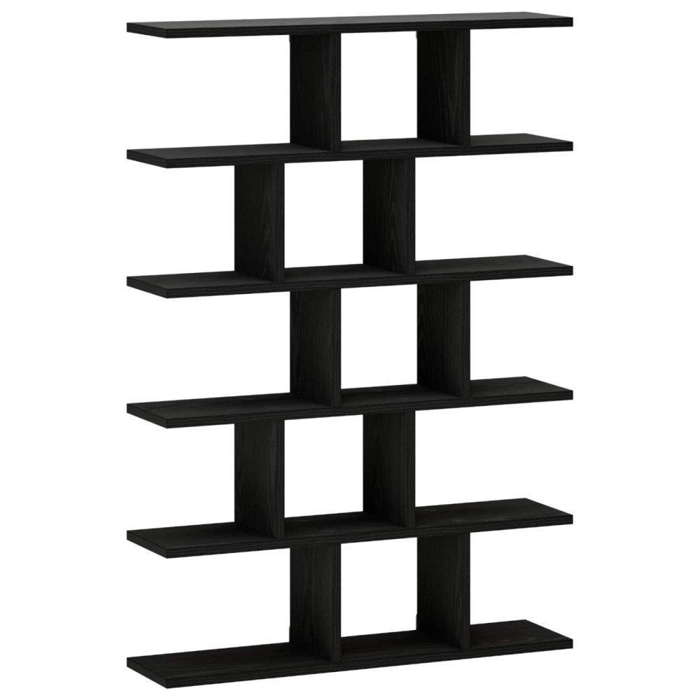 vidaXL Vägghylla Svart ek 70 x 17 x 101 cm Konstträ