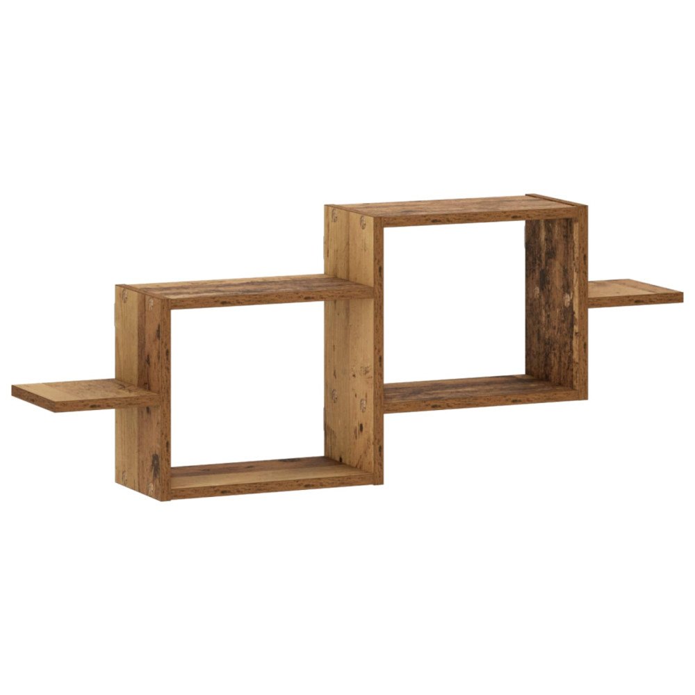 vidaXL Vägg hylla Gammalt trä 95 x 17 x 37 cm Konstruerat trä