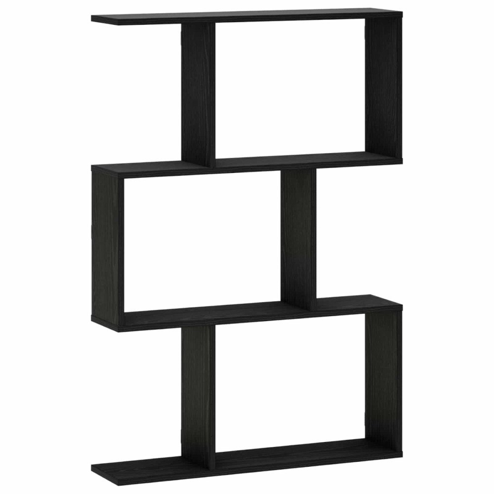 vidaXL Vägghylla Svart ek 72 x 17 x 105 cm Konstruerat trä