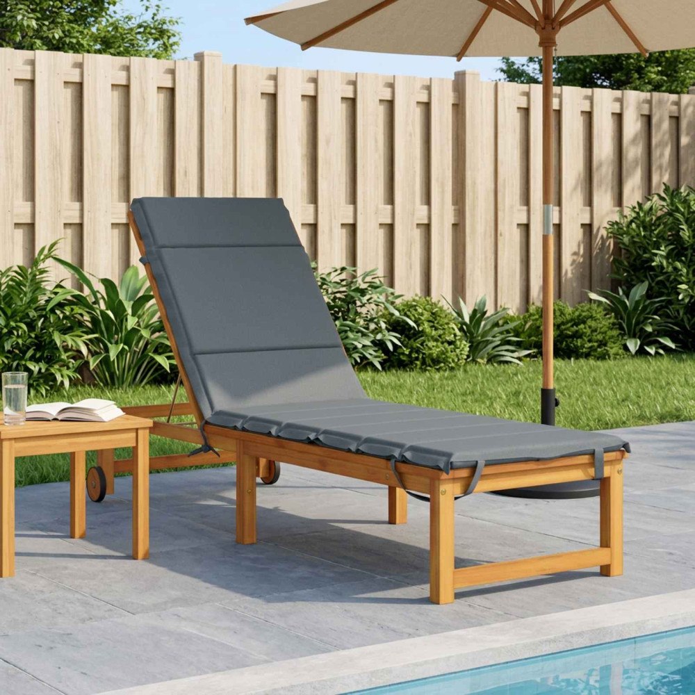 vidaXL Solstol Kudde GEMERT 100% Polyester Blå 200 x 50 x 3 cm