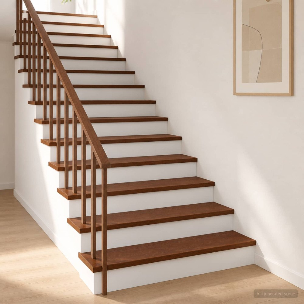 vidaXL Trappsteg 8 st 90 x 30 x 2 cm Mörkbrun Massivt Ekträ