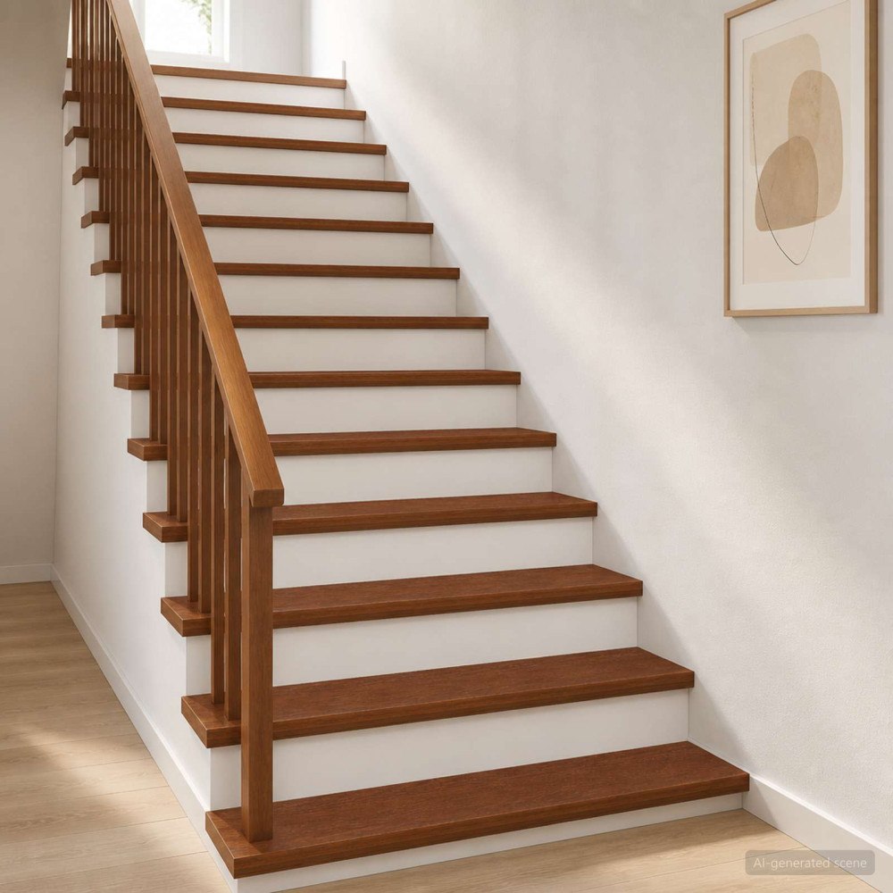 vidaXL Trappsteg 8 st 120 x 30 x 2 cm Mörkbrun Massivt Ekträ