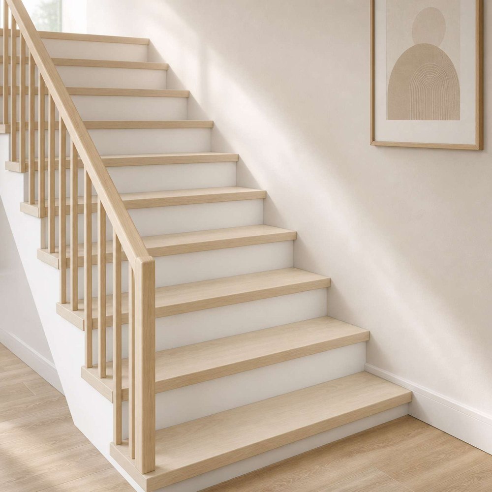 vidaXL Trappsteg 20 st 80 x 25 x 2 cm Vit Massivt Ekträ
