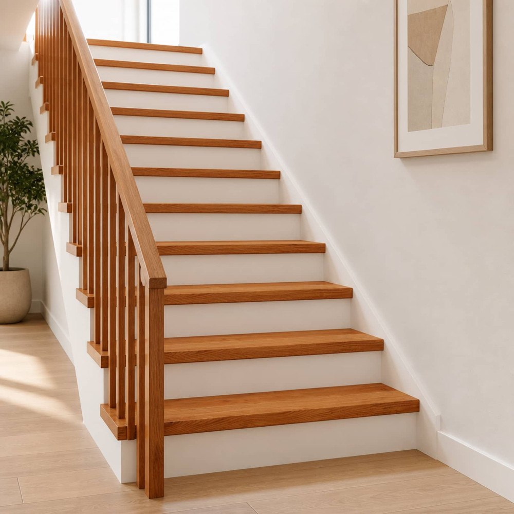 vidaXL Trappsteg 20 st 120 x 30 x 2 cm Brun Massivt Ekträ