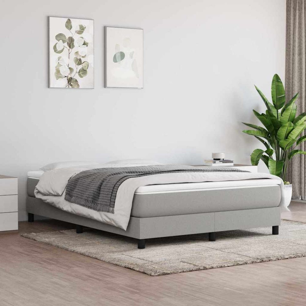 vidaXL Pocketresårmadrass medium ljusgrå 137x190x20 cm tyg