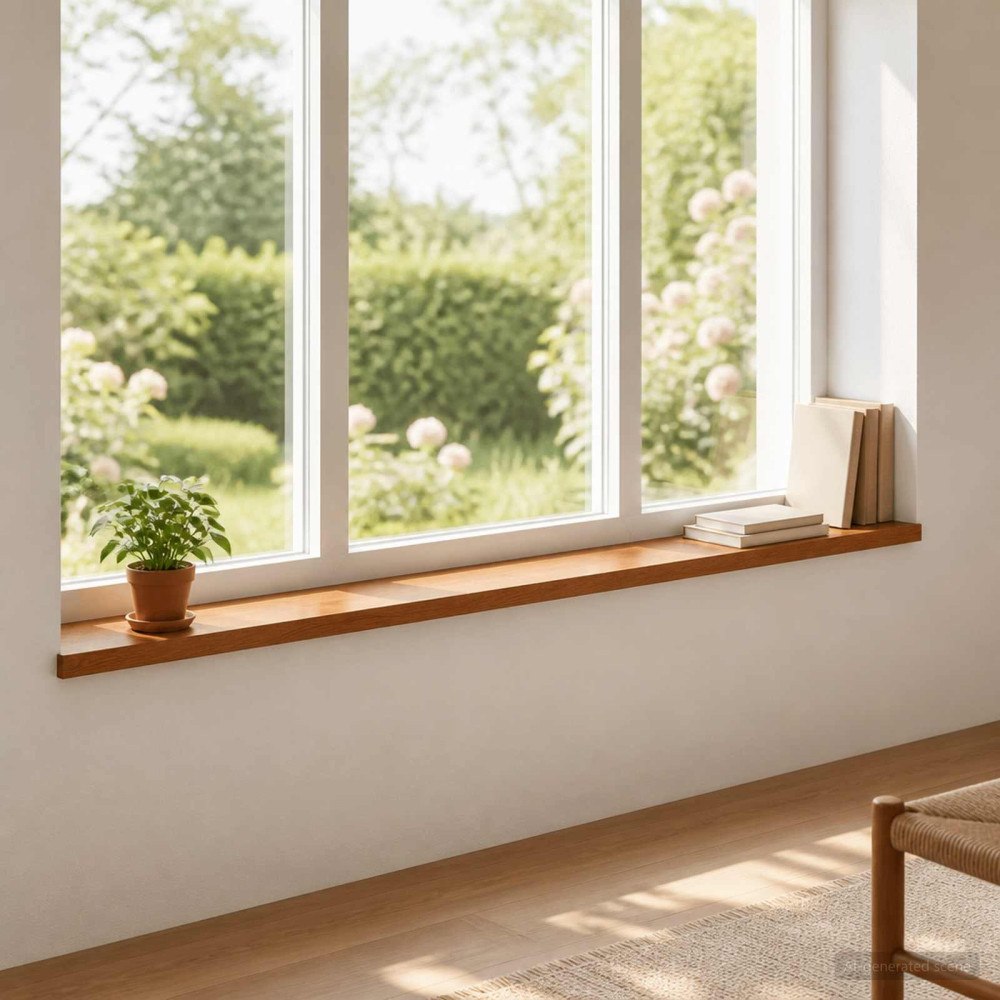 vidaXL Fönsterbrädor 2 st Brun 140 x 20 x 2 cm Massivt Ekträ