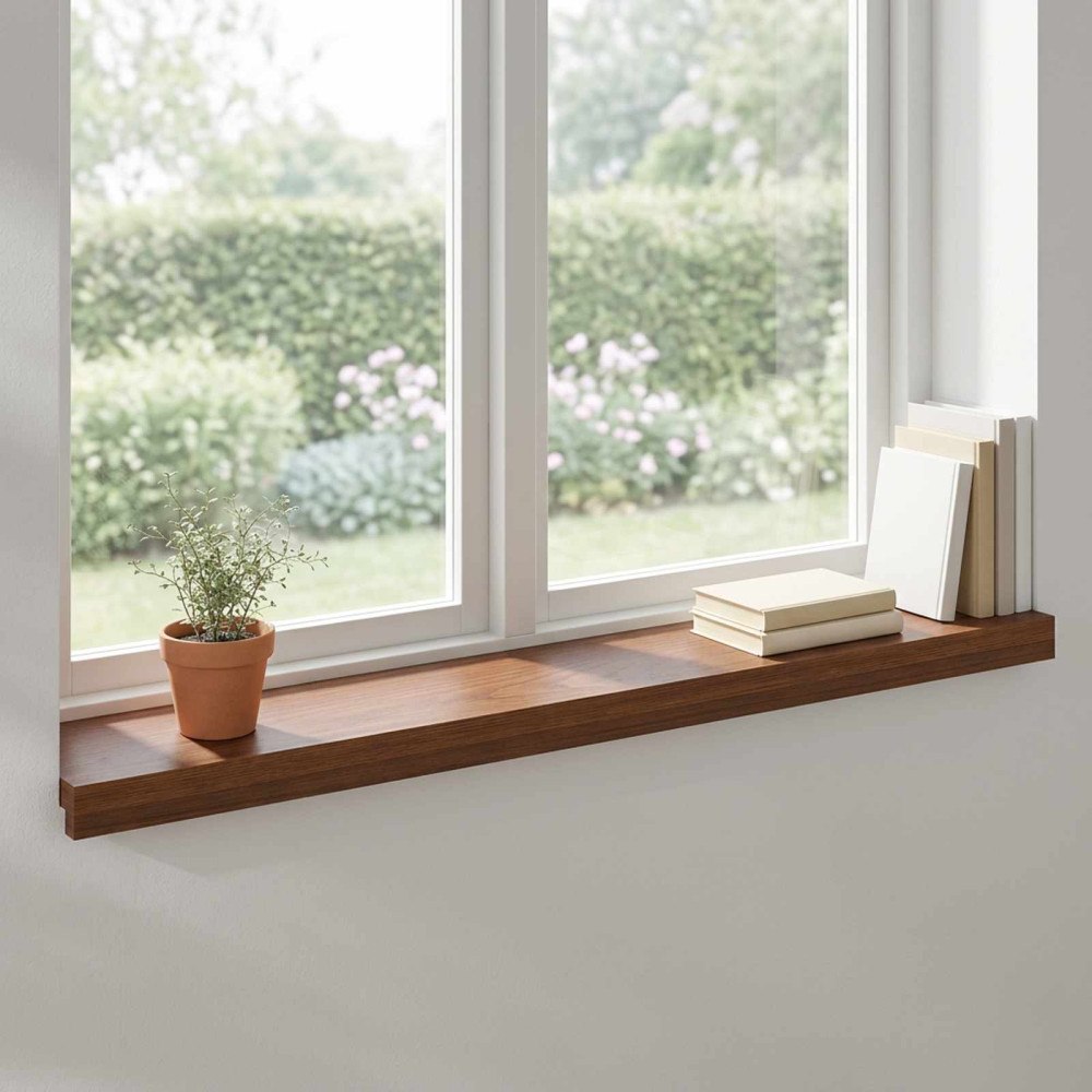 vidaXL Fönsterbrädor 2 st Mörkbrun 70 x 15 x 2 cm Massivt Ekträ