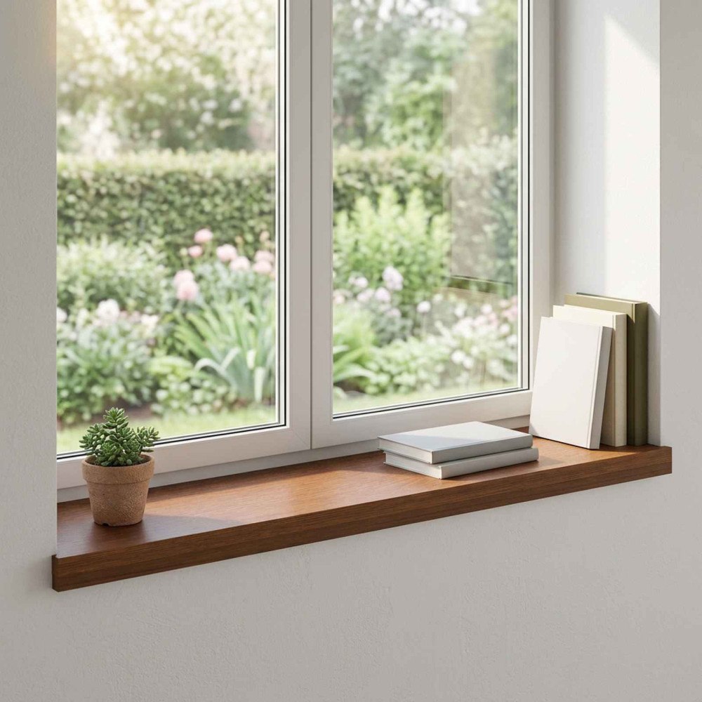 vidaXL Fönsterbrädor 2 st Mörkbrun 70 x 25 x 2 cm Massivt Ekträ