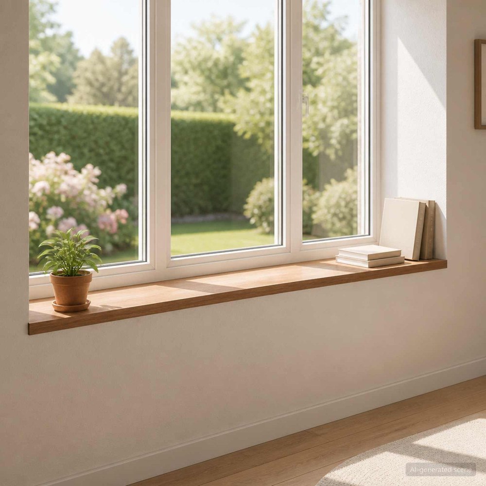 vidaXL Fönsterbrädor 2 st Mörkbrun 140 x 30 x 2 cm Massivt Ekträ