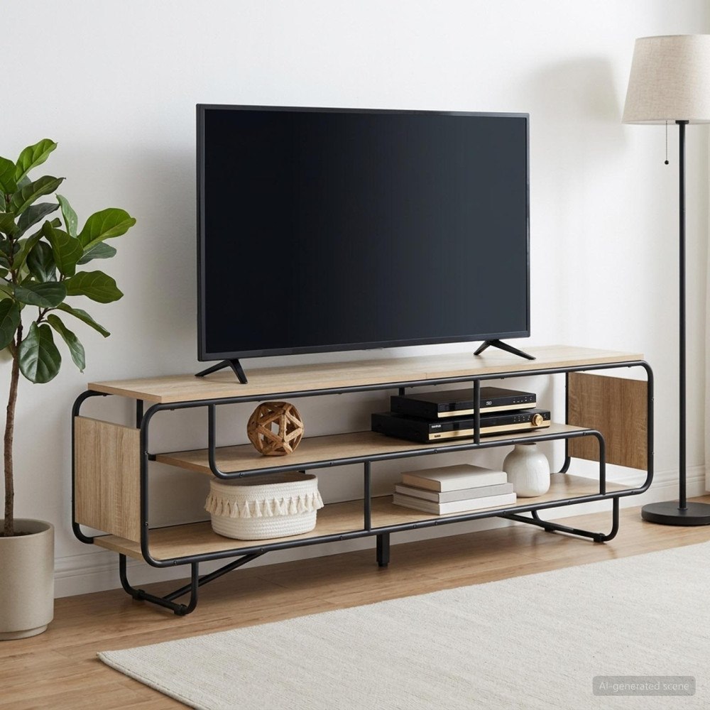 vidaXL TV-bänk 180 x 36 x 45 cm Sonoma-ek Konstruerat trä