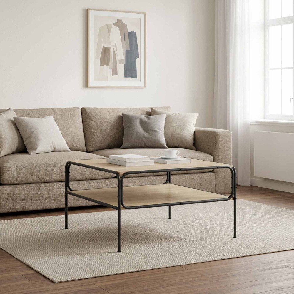 vidaXL Sidobord Sonoma-ek 100 x 50 x 46 cm Konstruerat trä