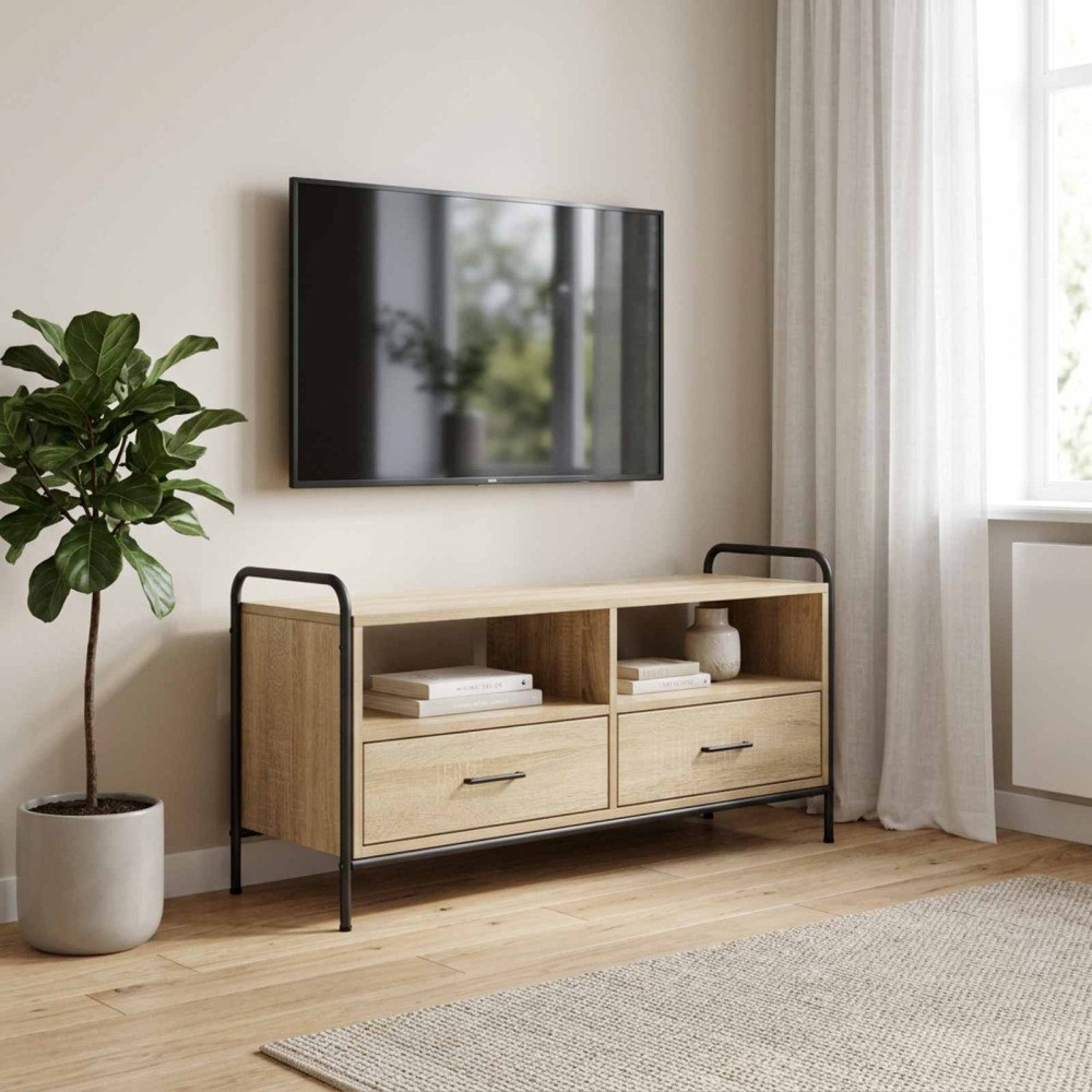vidaXL TV-skåp 67,5 x 33 x 50 cm Sonoma-ek Konstruerat trä