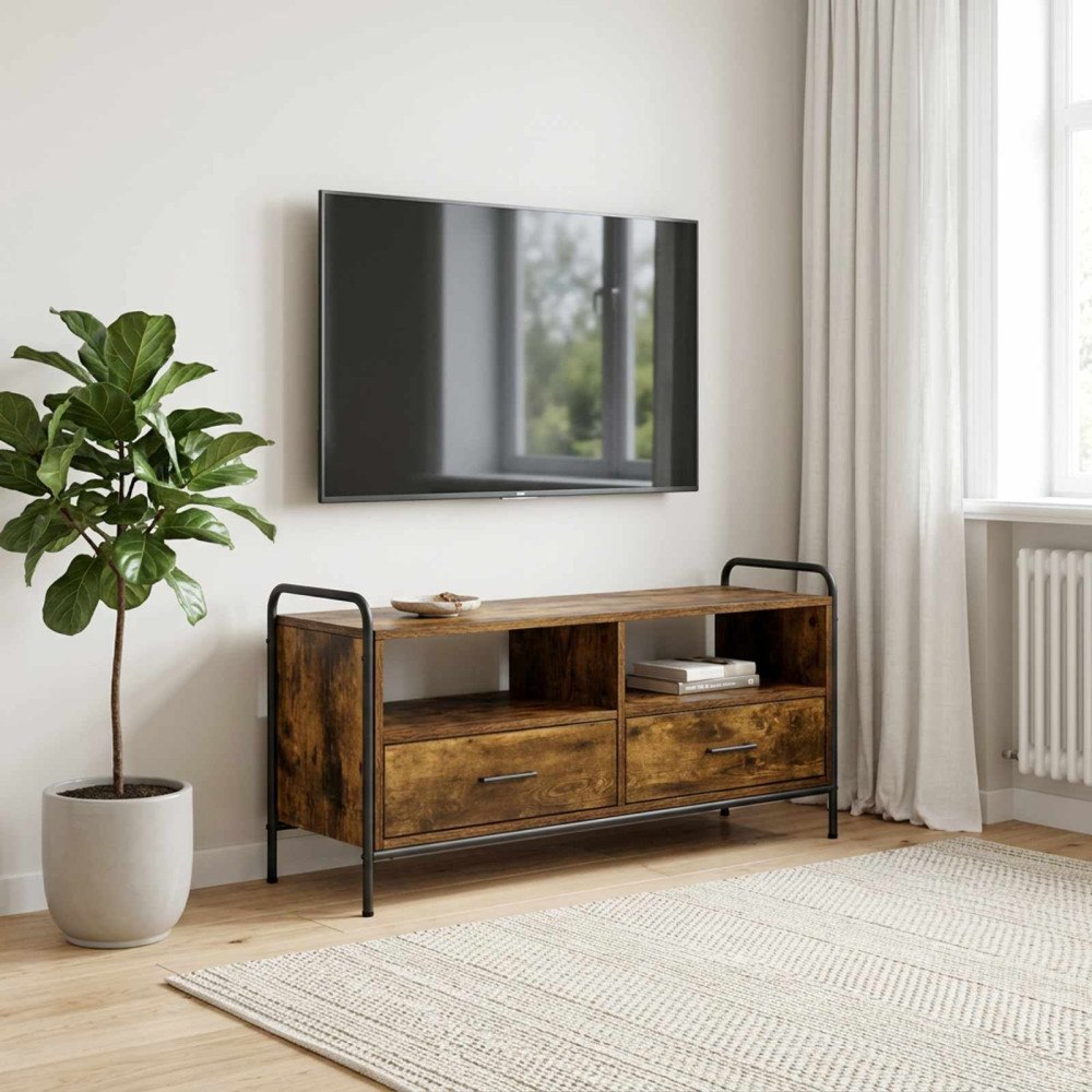vidaXL TV-skåp 67,5 x 33 x 50 cm Rökt ek Konstruerat trä